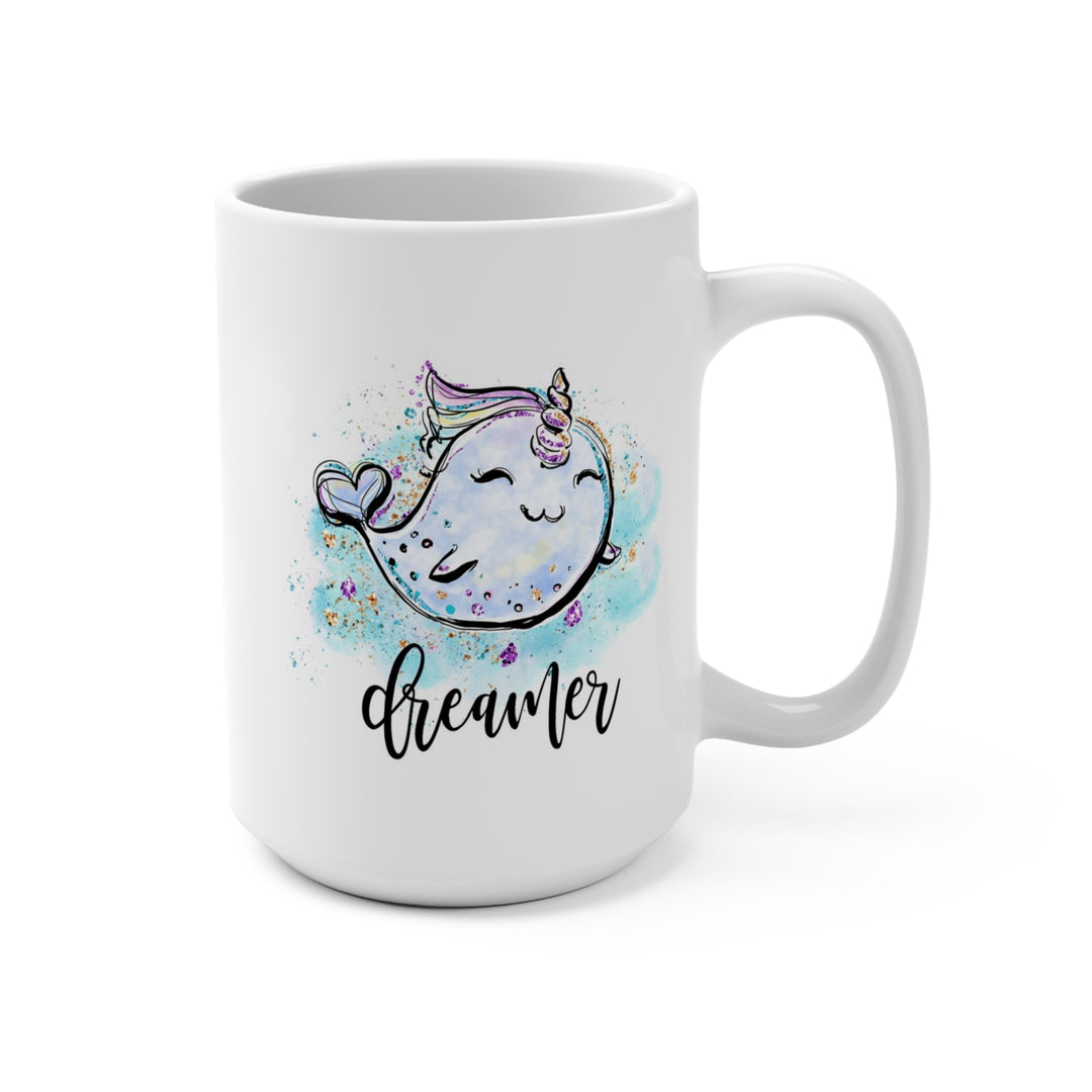 Dreamer Narwhal Mug - 15oz Teenager Gift for Hot Cocoa & Tea Lovers