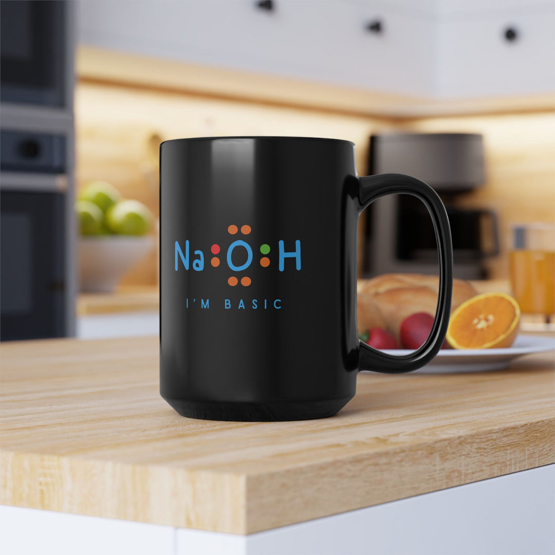 Funny Science Mug - "NaOH I'm Basic" - Chemistry Gift for Teachers, Coffee Lovers, Science Enthusiasts, Birthdays, and Parties