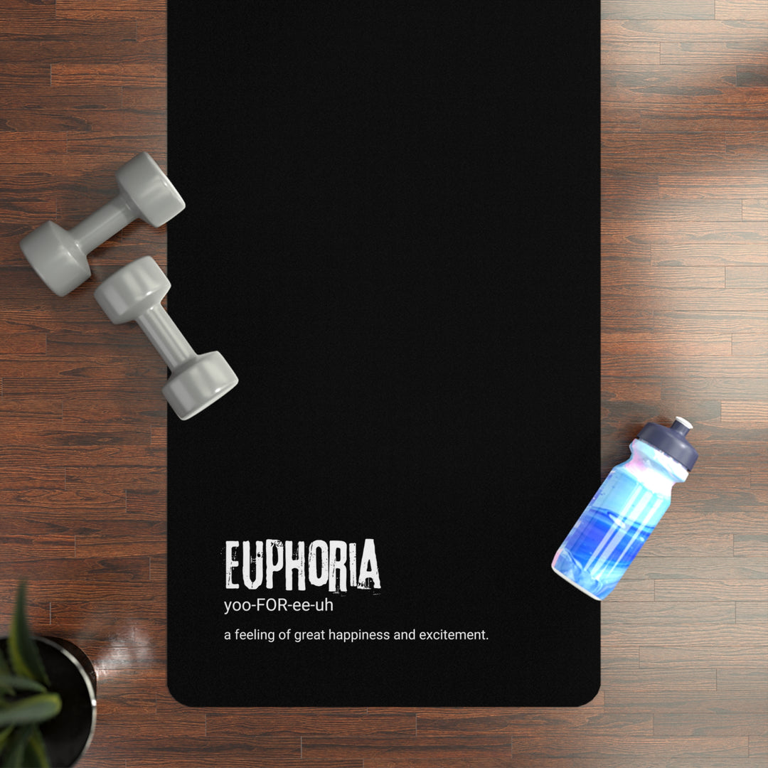 Euphoria Rubber Yoga Mat | Non-Slip Fitness Mat for Home Workouts, Yoga, Pilates, Meditation, Gift for Yogis