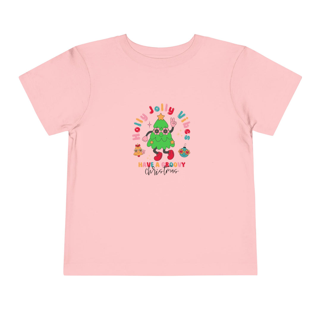 Toddler Christmas Tee - "Holly Jolly Vibes" - Fun Holiday Shirt for Kids