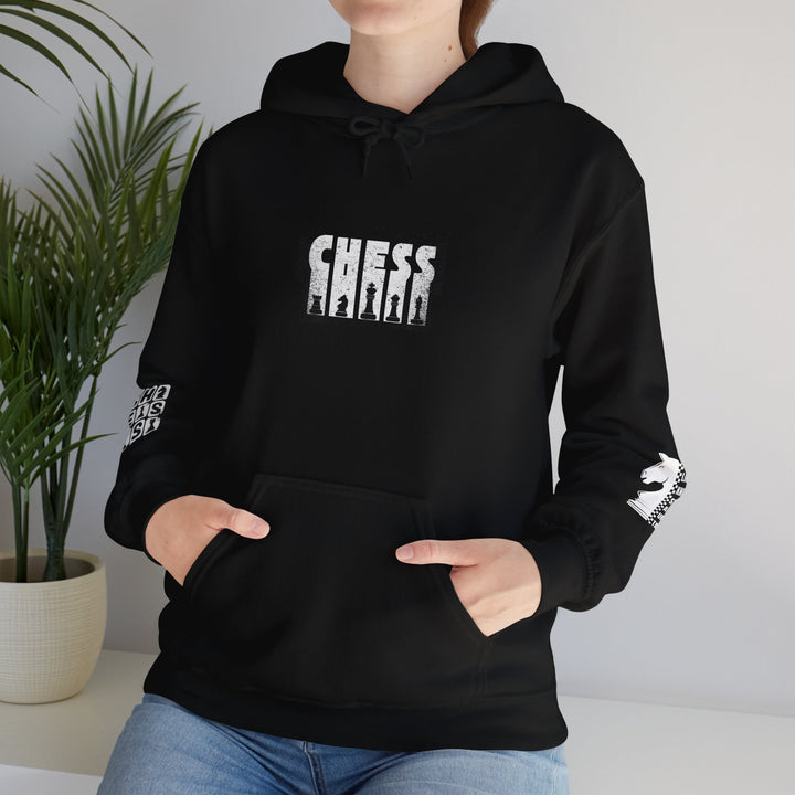 Chess Lover's Unisex Heavy Blend Hoodie, Perfect for Gift, Gaming Apparel, Cozy Sweatshirt, Checkmate Design, Chess Themed Clothing