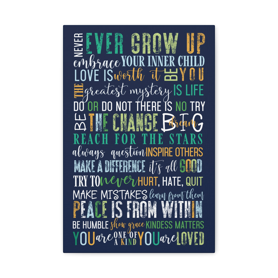 Dandelion Wall Canvas with Inspiring Words and Motivational Mantras