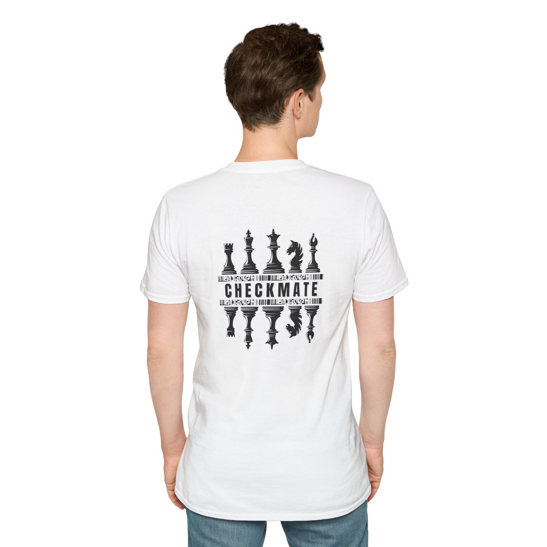 Check Mate Unisex Softstyle T-Shirt, Chess Lover Gift, Casual Game Top, Mens Women Tee, Unique Gift for Players