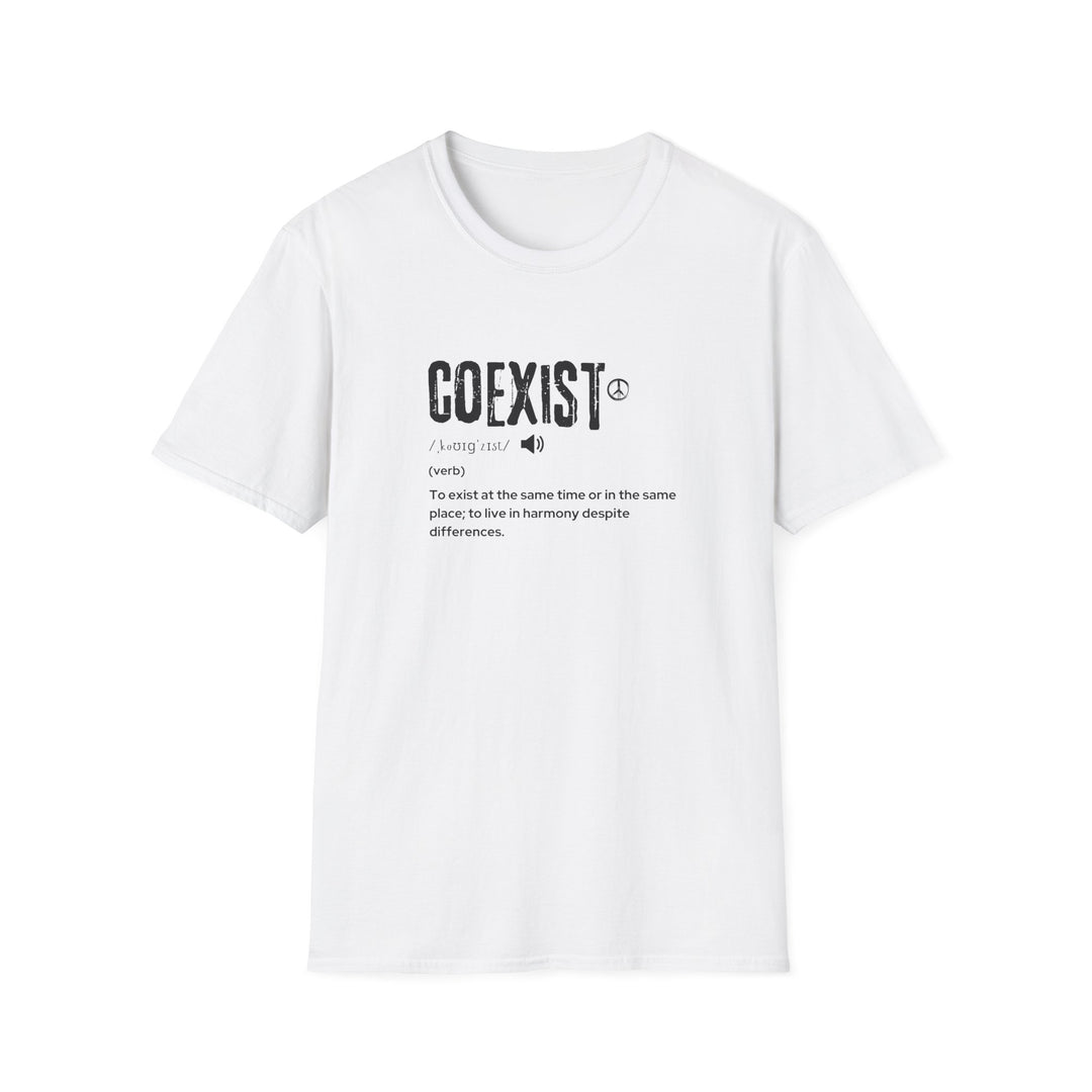 Coexist Harmony Graphic Tee, Unity Peace Tshirt, Multicultural Diversity Shirt, Love All Equal Unisex Top, Inclusive Cultural Difference