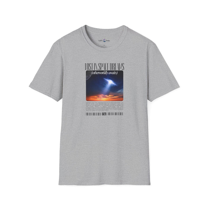 Lost in Space Dreams Unisex Softstyle T-Shirt | Cosmic Graphic Tee for Space Enthusiasts