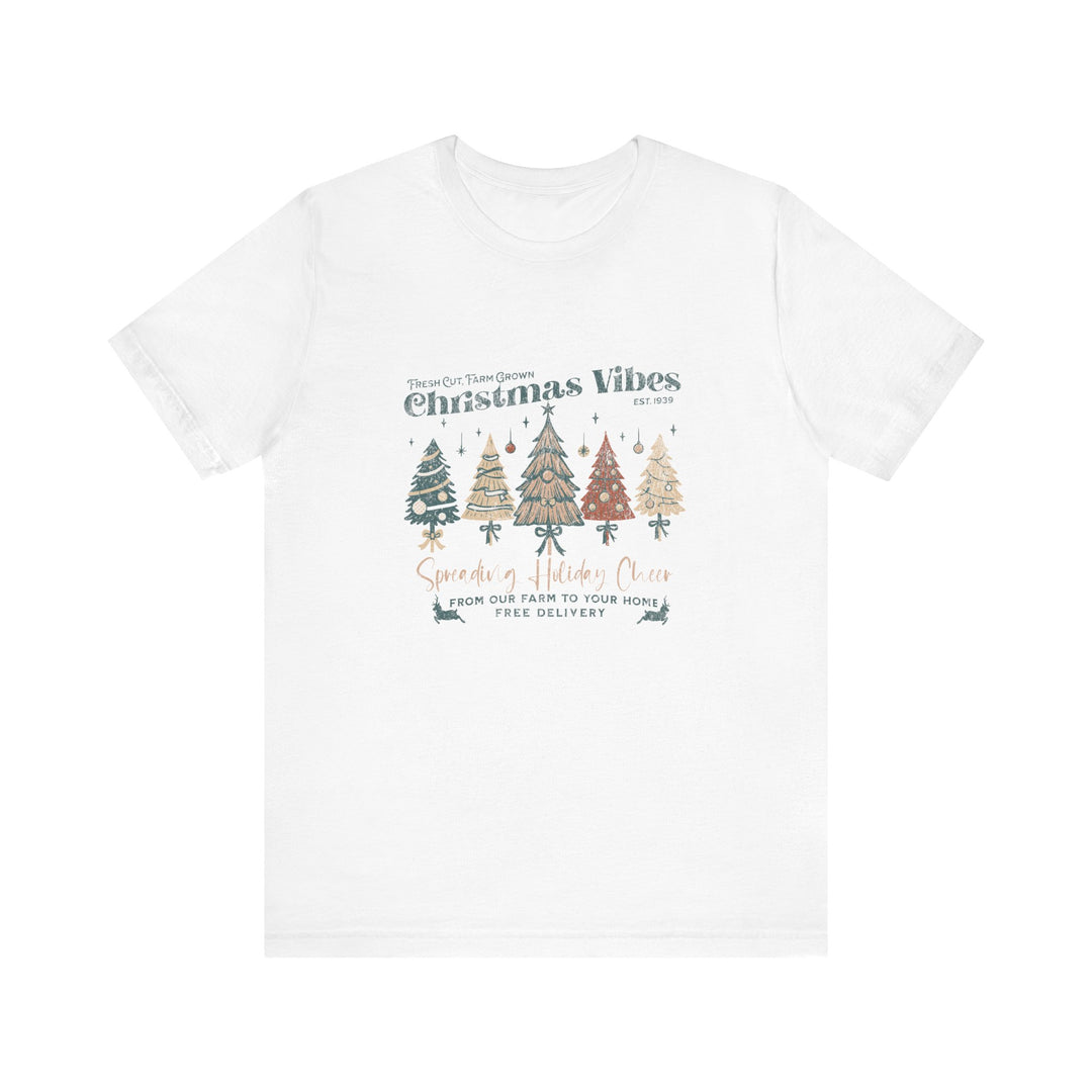 Christmas Vibes Unisex Tee, Holiday Gift, Casual Wear, Family Gathering, Winter Celebration, Unique Christmas Shirt