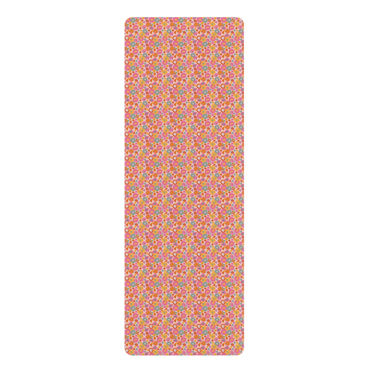 Vibrant Floral Rubber Yoga Mat - Non-Slip Fitness Companion