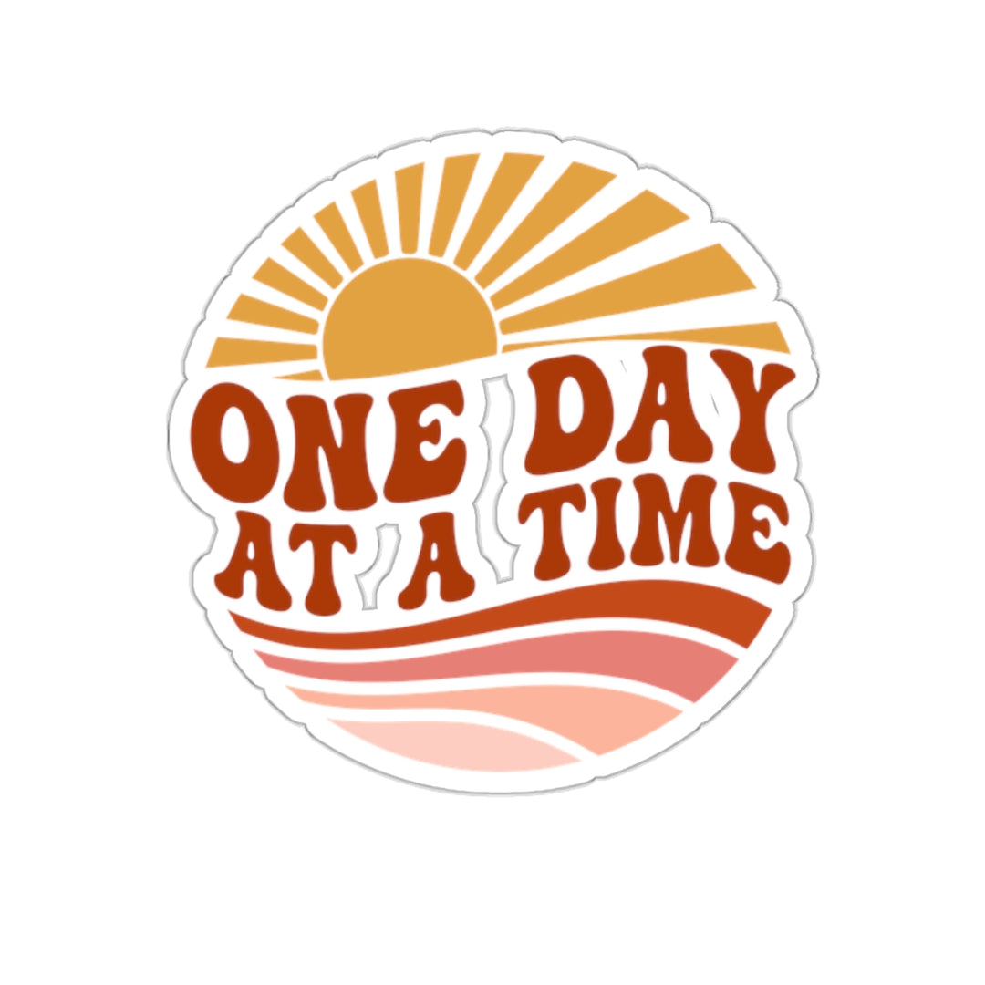 Motivational One Day at a Time Kiss-Cut Sticker