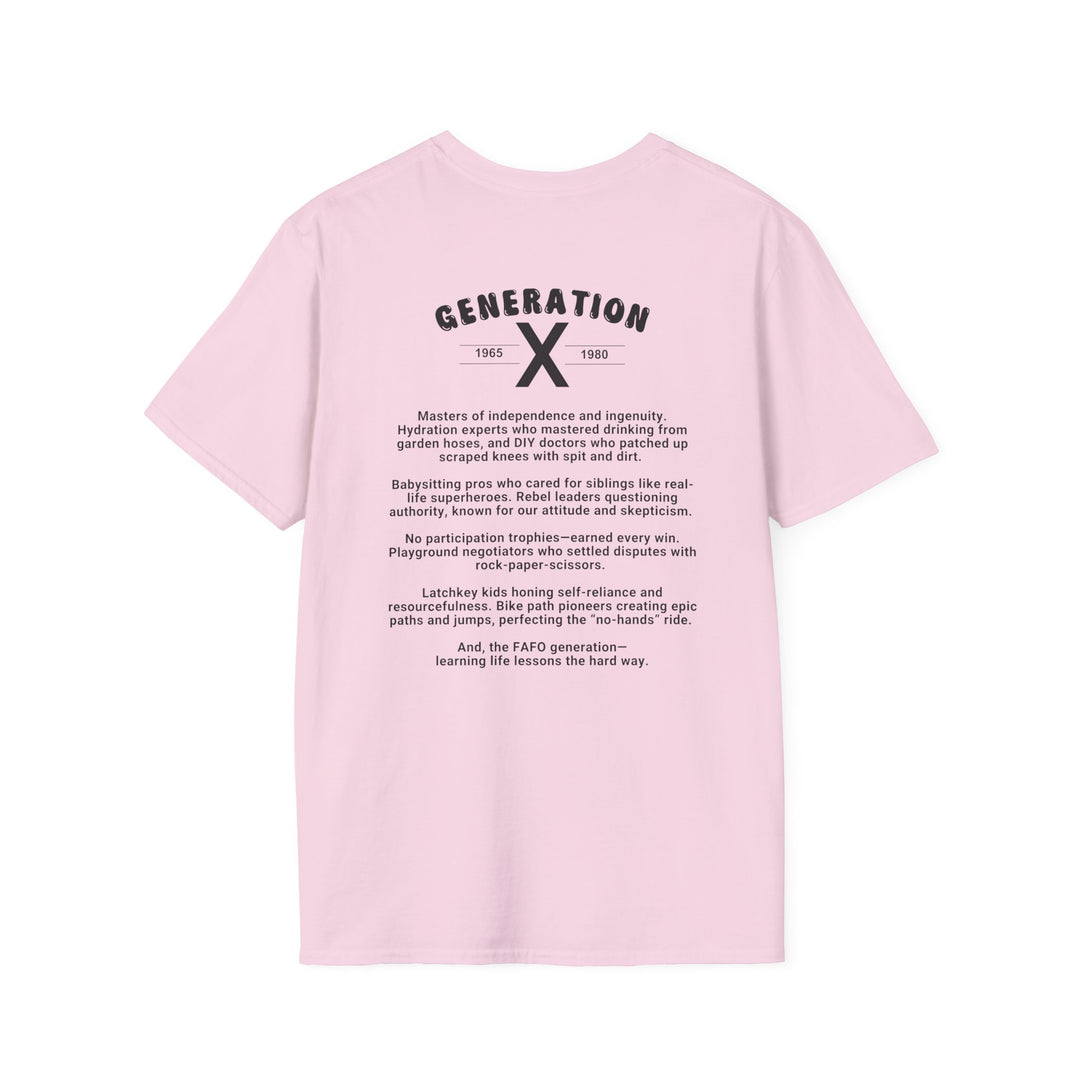 Generation X Inspired Design | Nostalgic Graphic Tee Unisex Softstyle T-Shirt