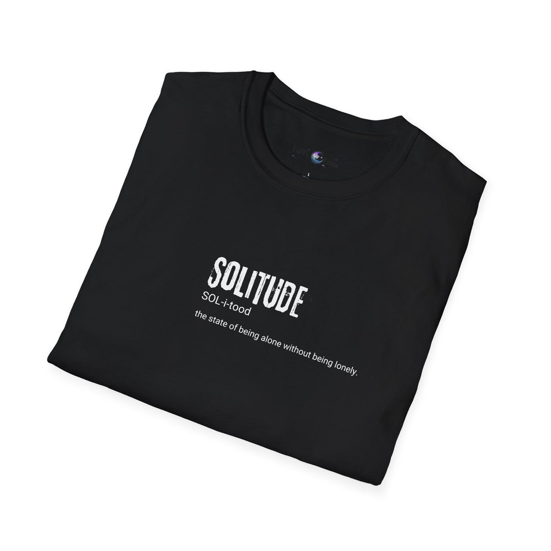 Solitude Unisex Softstyle T-Shirt, Cozy Everyday Wear, Thoughtful Gift, Self-Care, Relaxation, Minimalist Fashion