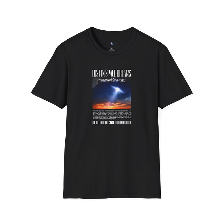 Lost in Space Dreams Unisex Softstyle T-Shirt | Cosmic Graphic Tee for Space Enthusiasts