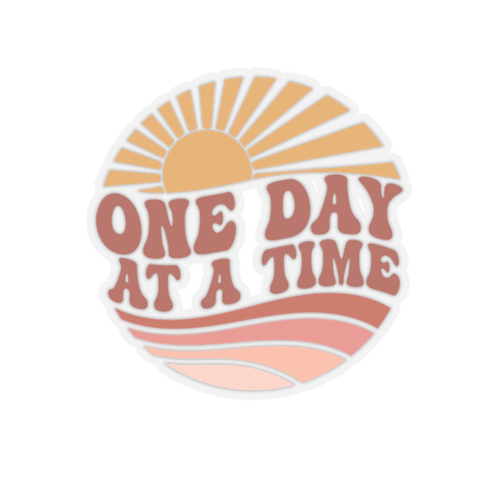 Motivational One Day at a Time Kiss-Cut Sticker