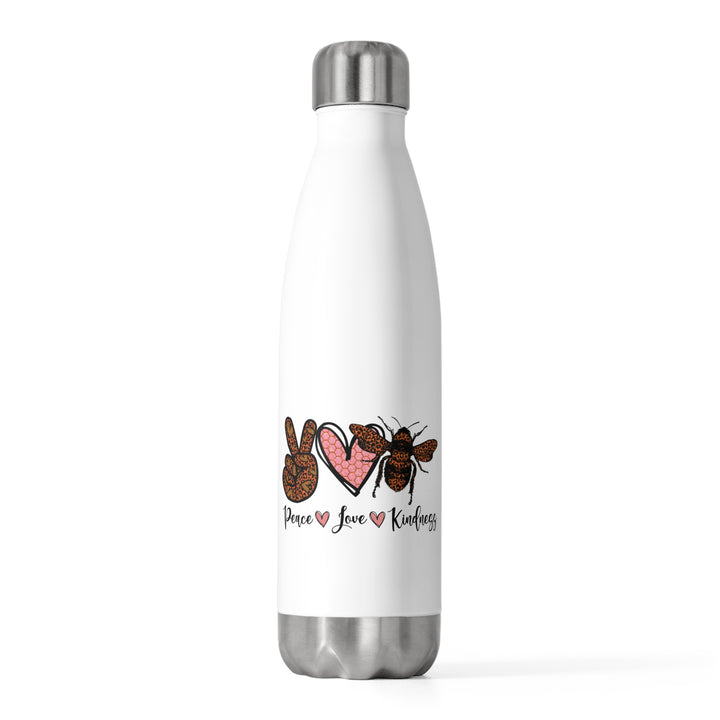 20oz Insulated Bottle - Peace, Love & Kindness Design