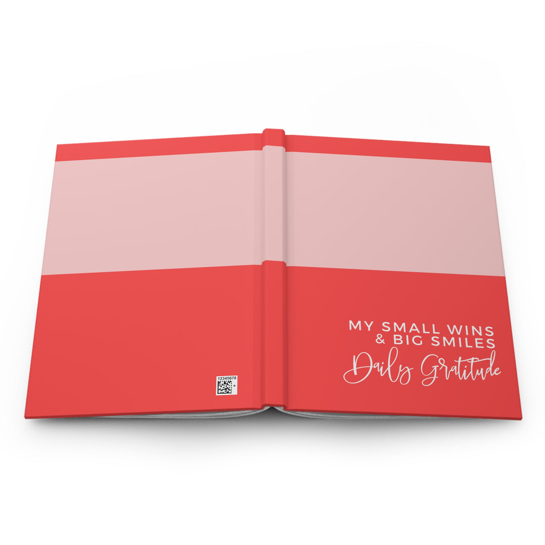 Daily Gratitude Hardcover Journal - My Small Wins & Big Smiles - Cherry Red Design