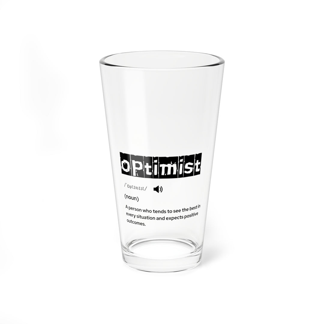 Optimist Mixing Glass | Inspirational Drinkware for Cocktail Lovers, Perfect Gift for Bartenders, Home Entertaining, Parties, Motivational