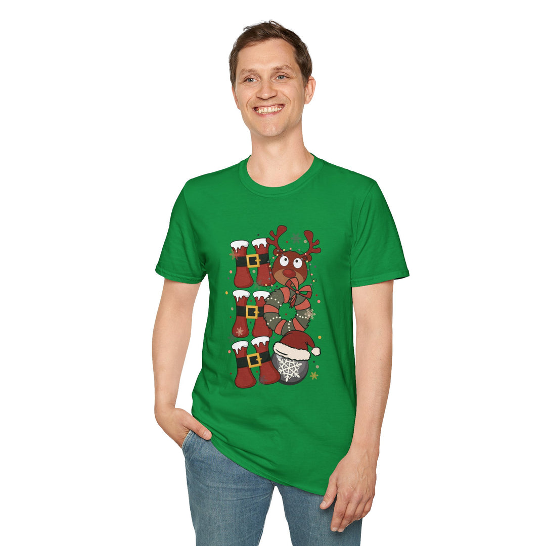 Festive Holiday Unisex T-Shirt: 'Ho Ho Ho' Christmas Cheer