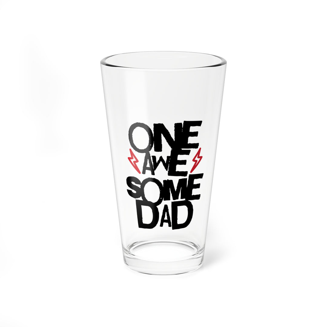 Cool Dad Mixing Glass, Awesome Dad Gift, 16oz Water Glass, Barware for Father Day, Birthday, Everyday Use