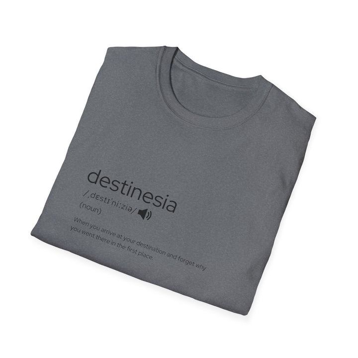 Minimalist Destinesia Unisex T-Shirt, Soft Cotton Tee, Ideal for Travelers, Gift for Adventurers, Casual Wear, Inspirational Shirt