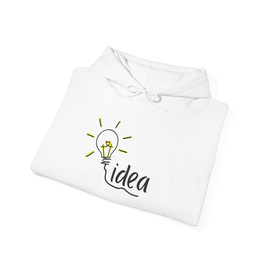 Creative Idea Lightbulb Hoodie, Cozy Unisex Sweatshirt for Dreamers, Gift for Students, Inspirational Casual Wear, Unique Thoughtful Present