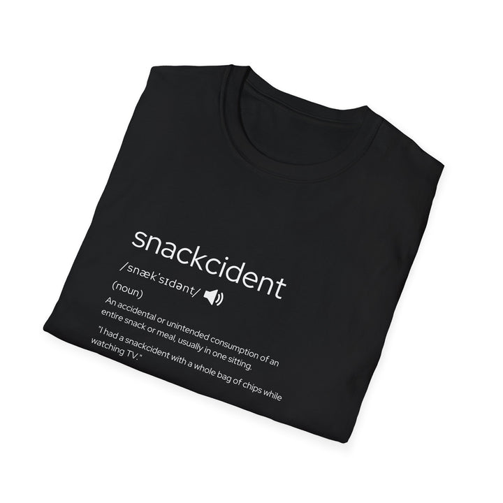 Snackcident Unisex T-Shirt, Funny Graphic Tee for Snack Lovers, Casual Wear, Gift for Foodies, Movie Nights, Birthdays