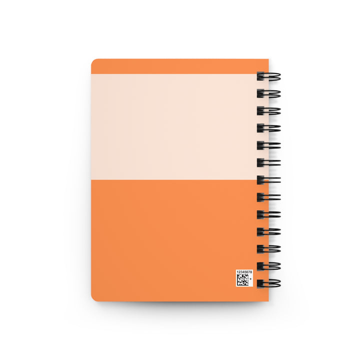 Spiral Bound Journal: Countdown to Dorm Life - Checklists & Chill Orange Cremsicle Design