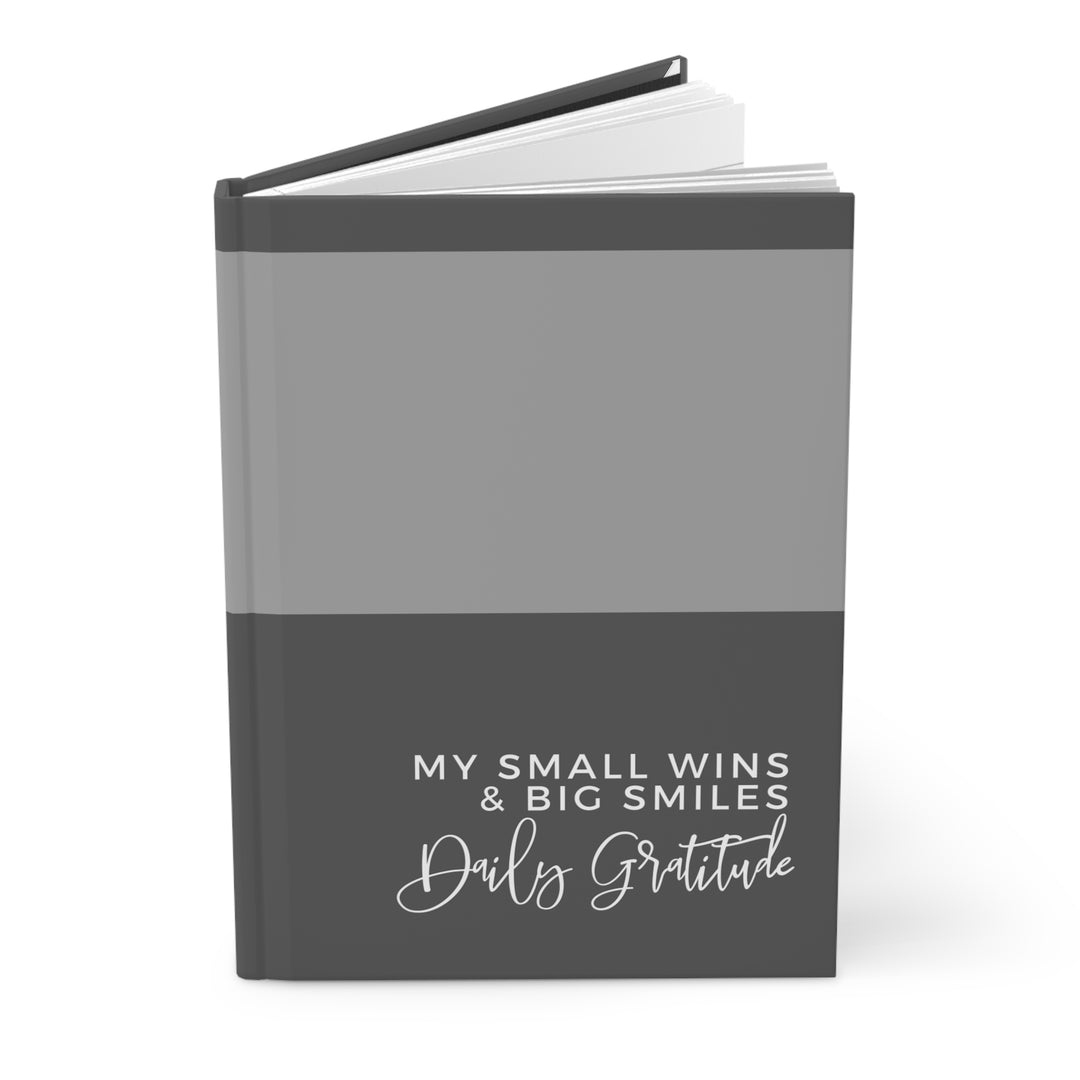 Daily Gratitude Hardcover Journal - My Small Wins & Big Smiles Gray