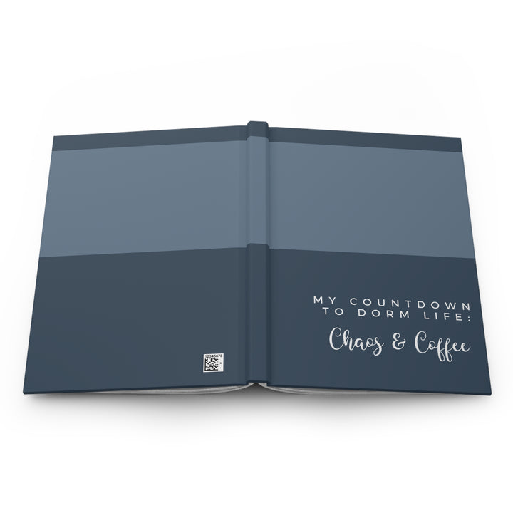 Coffee and Chaos Countdown to College Life Navy Blue Hardcover Journal Matte