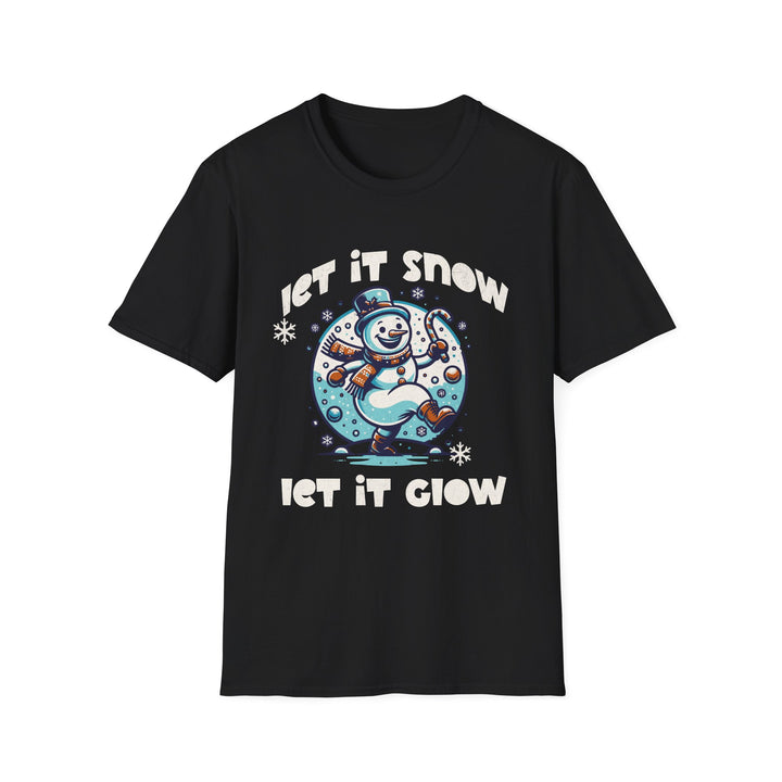 Let It Snow Christmas T-Shirt | Unisex Softstyle Tee with Fun Snowman Design