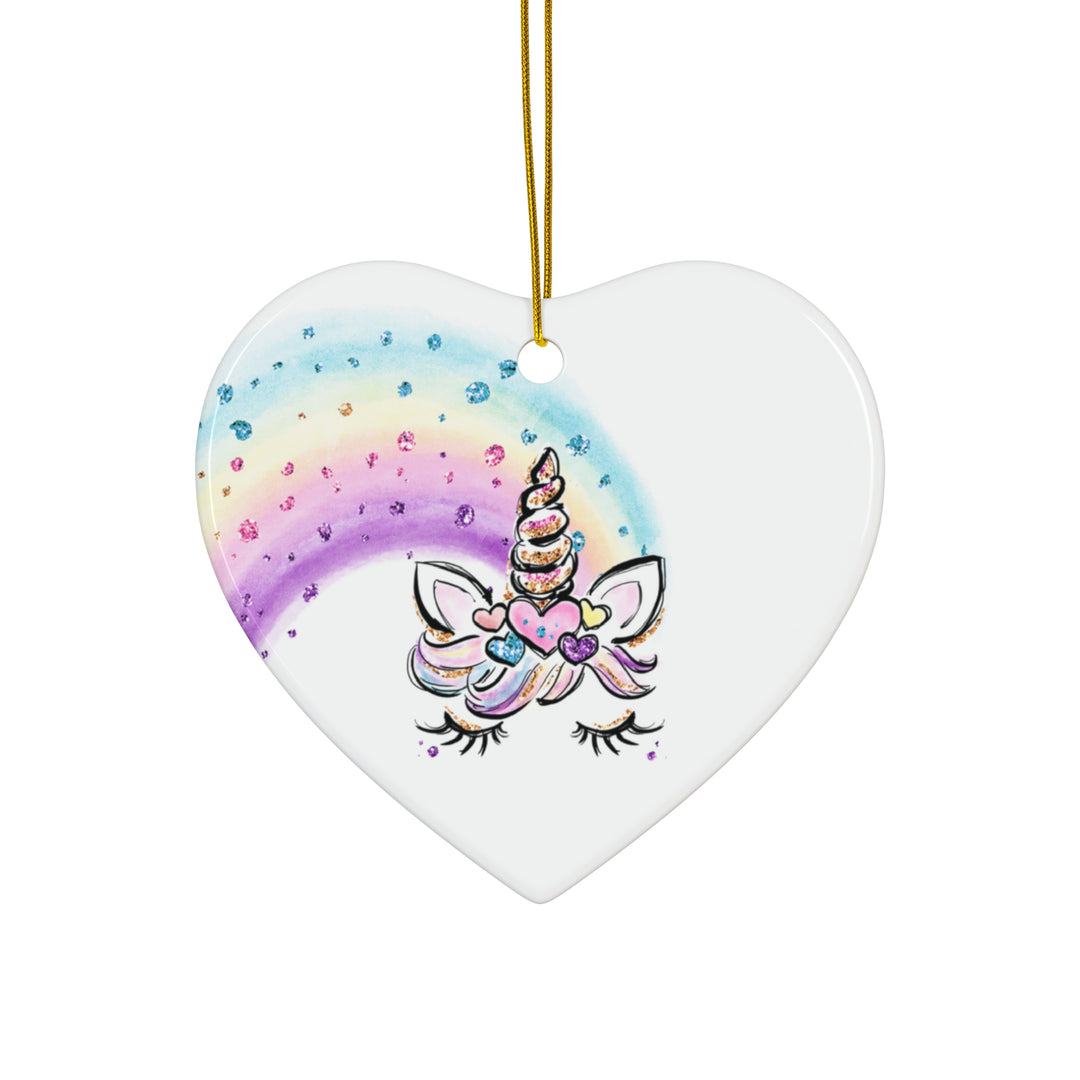 Whatevs Unicorn Ceramic Ornament, 4 Shapes