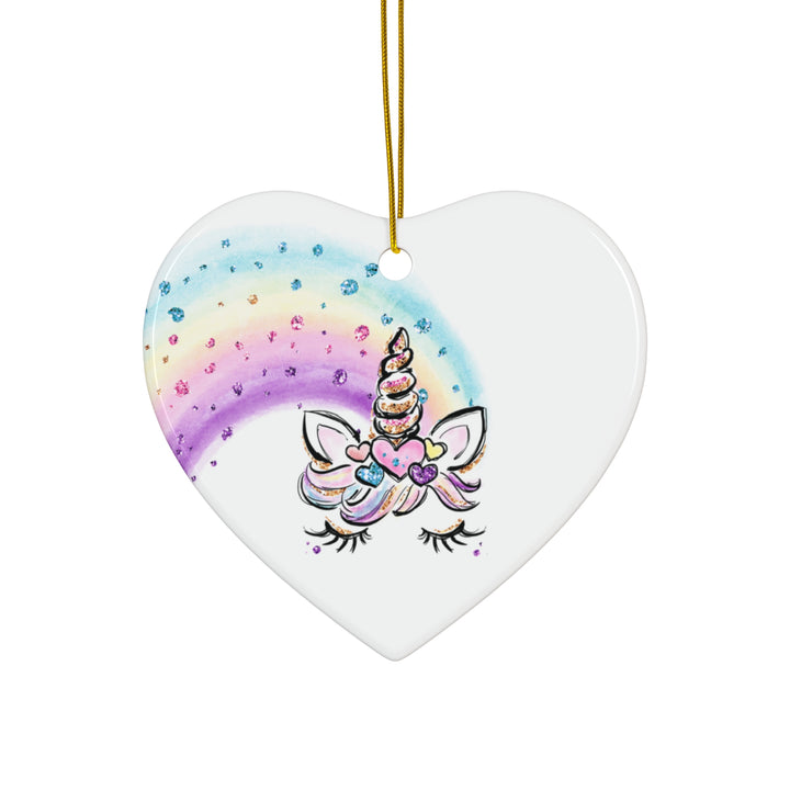 Whatevs Unicorn Ceramic Ornament, 4 Shapes