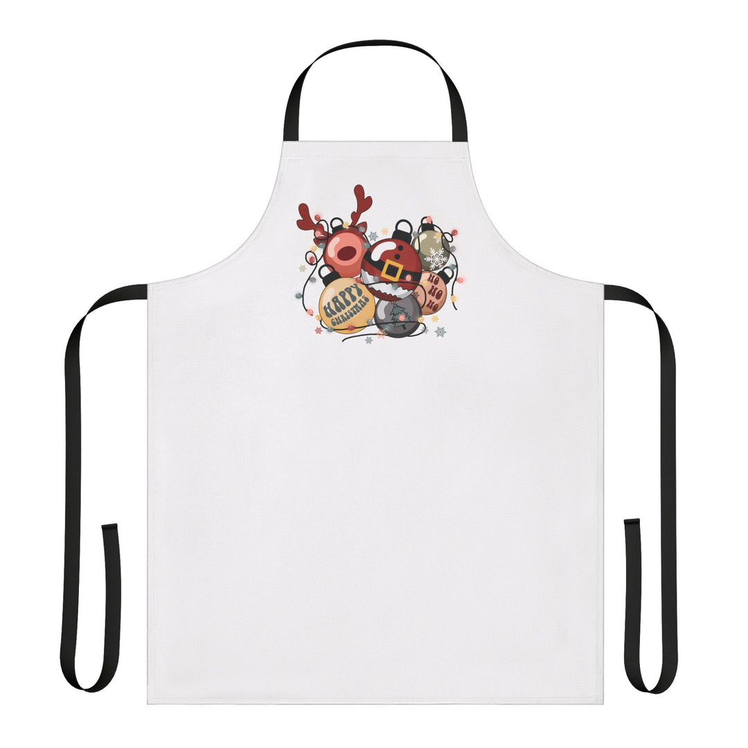 Festive Holiday Apron with Black Straps - Perfect for Cooking and Baking - Ideal Gift for Chefs and Home Bakers