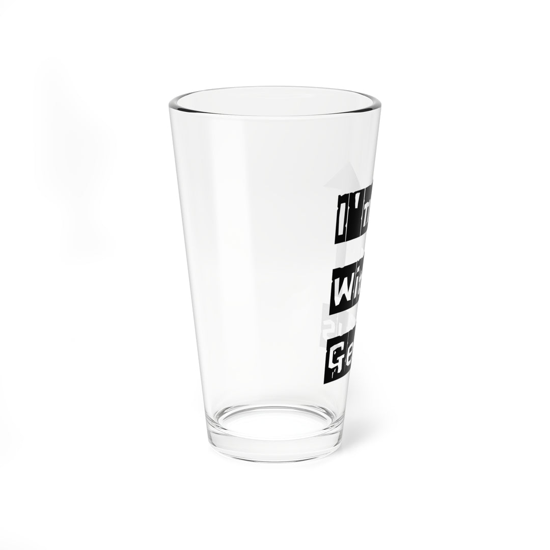 16oz Mixing Glass | Fun Drinkware for Parties, Gift for Home Bartenders, I'm with Genius, Cocktail Glass, Barware