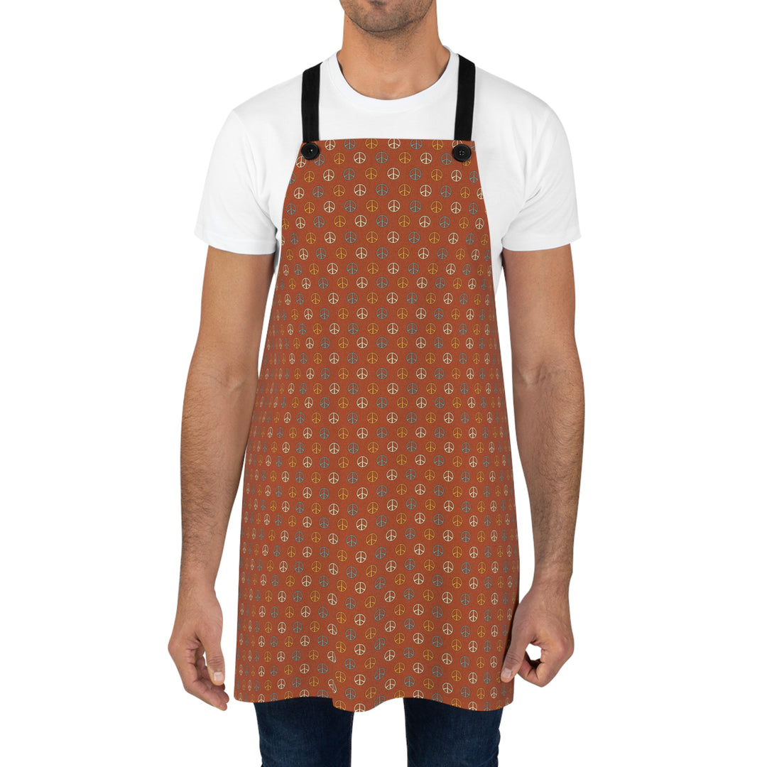 Peace Sign Patterned Apron for Chefs and Bakers - Perfect for Cooking and Baking Enthusiasts