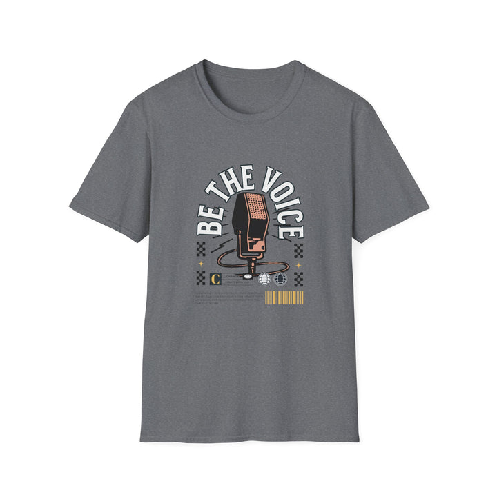 Be The Voice T-Shirt - Unisex Softstyle Tee, Music Lover Gift, Concert Apparel, Casual Wear, Creative Expression