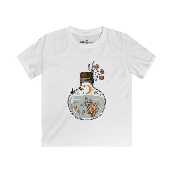 Boho Fish Bowl Happy Joyful Kids Softstyle Tee, Children's Shirt, Youth T-Shirt, Cute Kids Top, Child Graphic Tee, Bohemian Fish Design