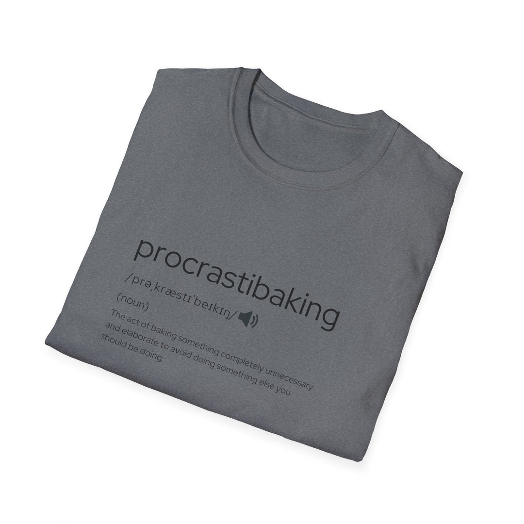 ProcrastiBaking Unisex T-Shirt - Cozy & Fun for Bakers, Foodies, Gifts, Birthdays, or Casual Days