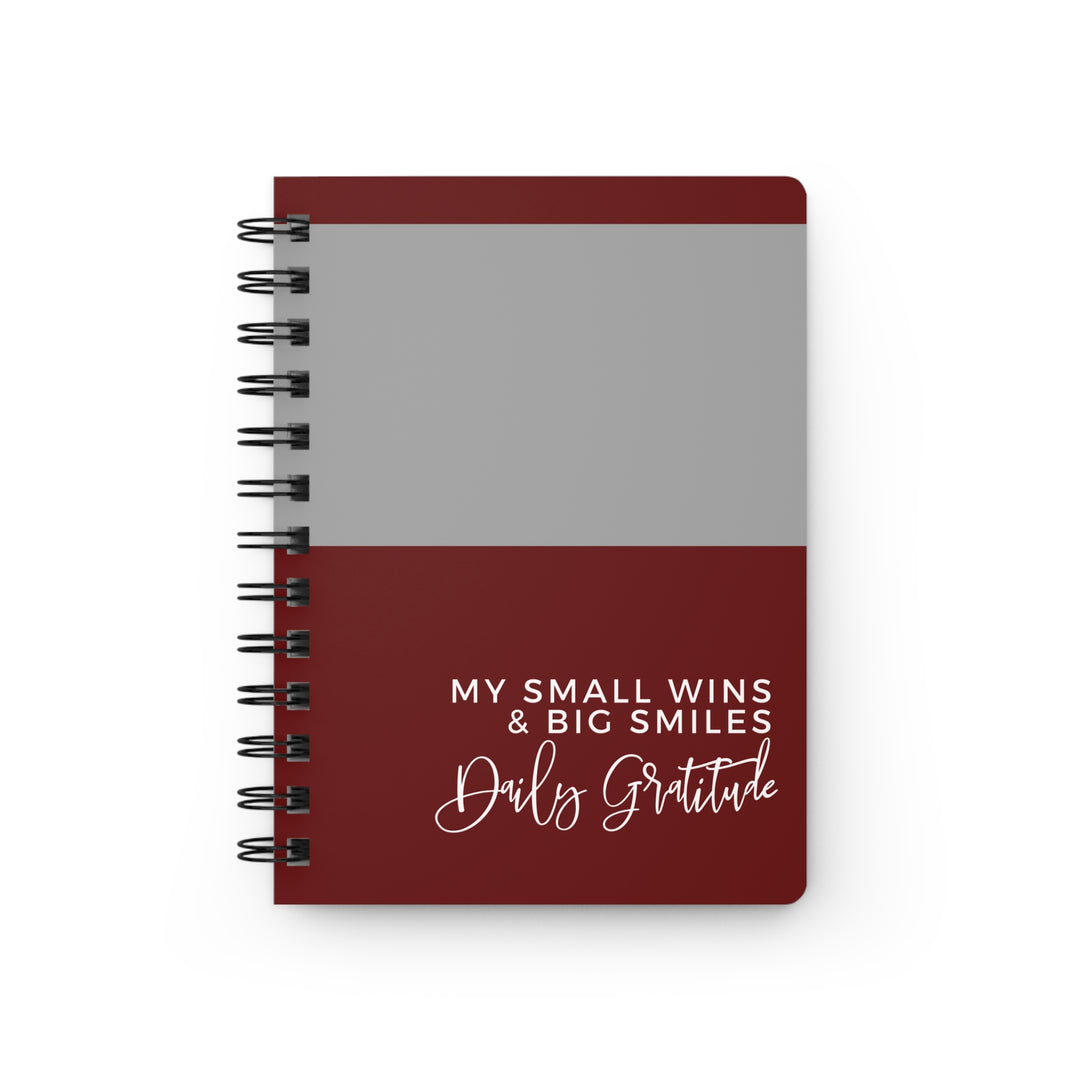 Daily Gratitude Spiral Bound Journal - My Small Wins & Big Smiles