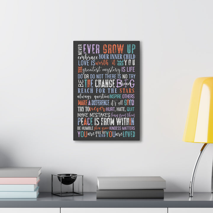 Sunday Morning Wall Canvas with Inspiring Words and Motivational Mantras - Perfect for Home Decor and Positive Energy