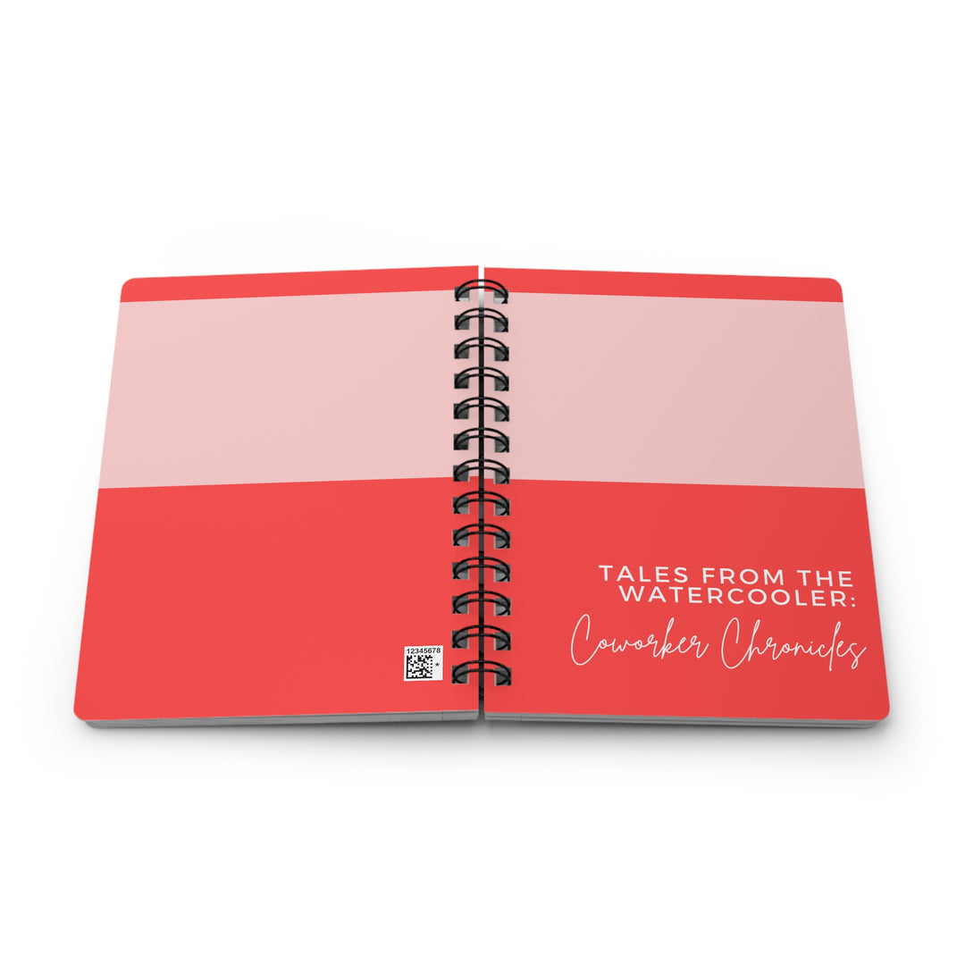 Cherry Red Spiral Bound Journal: Tales from the Watercooler - Coworker Chronicles Funny Gift for Office