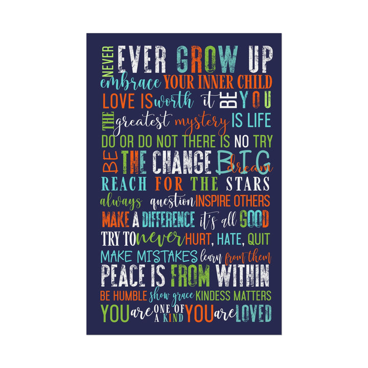 Inspirational Motivational Rolled Poster - Embrace Change, Love Life