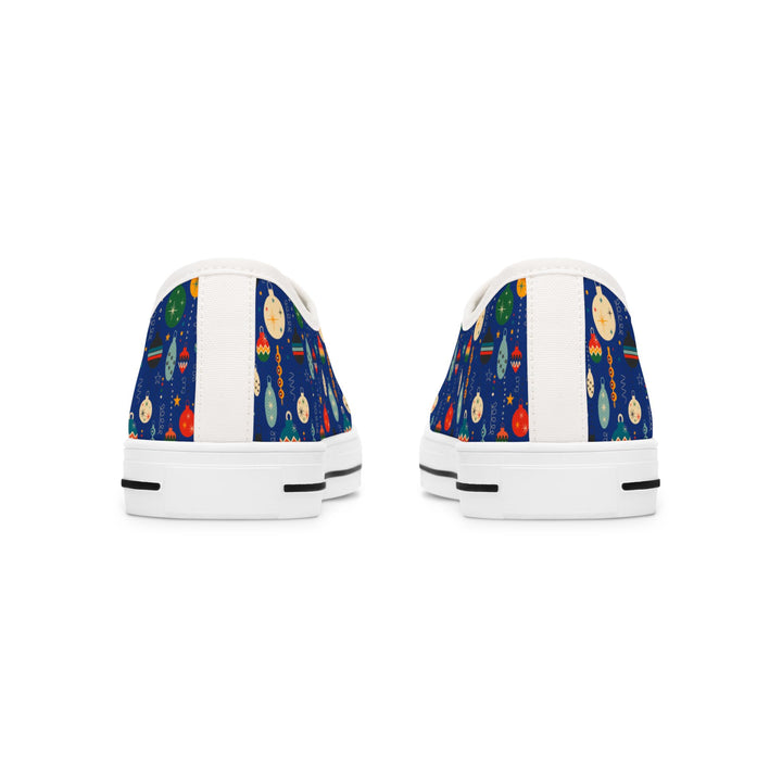 Festive Women's Low Top Sneakers | Holiday Ornament Design