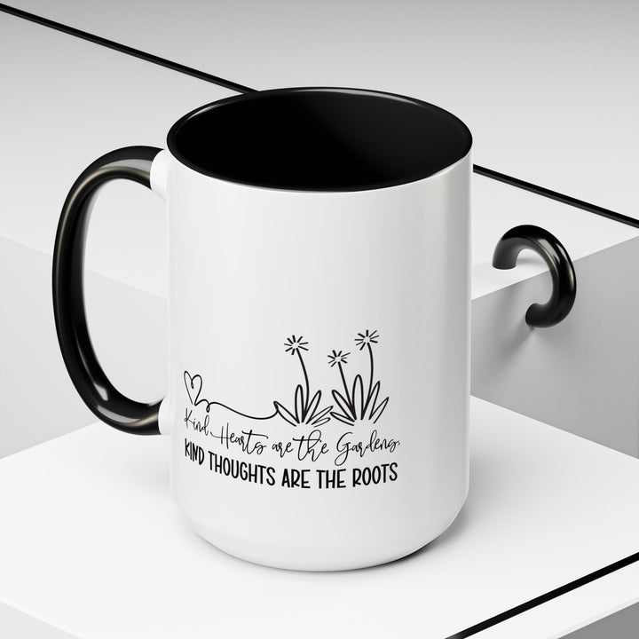 Inspirational Coffee Mug, Kind Thoughts Are the Roots Mug, Gift for Gardeners, Motivational Cup, Coffee Lovers, Home Decor