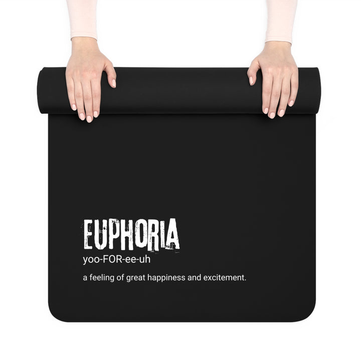 Euphoria Rubber Yoga Mat | Non-Slip Fitness Mat for Home Workouts, Yoga, Pilates, Meditation, Gift for Yogis