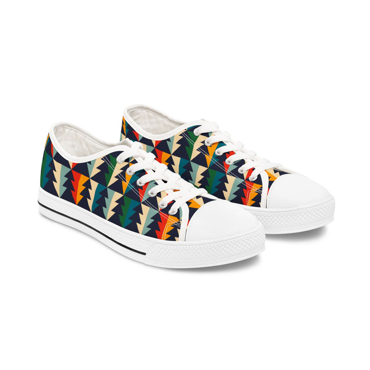 Trendy Geometric Print Women's Low Top Sneakers - Stylish & Comfortable Casual Footwear