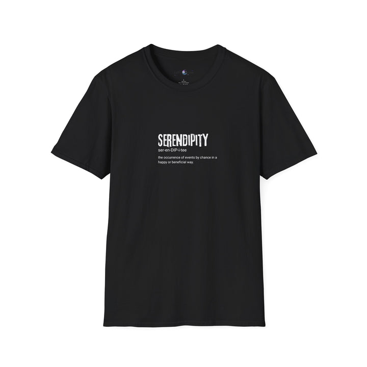 Serendipity Unisex Softstyle T-Shirt, Motivational Quote Tee, Gift for Friends, Casual Wear, Birthday Present, Everyday Style