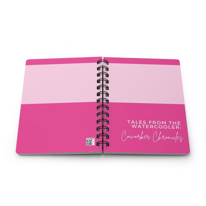 Funny Hilarious Work-Themed Tales from the Watercooler Journal - Spiral Notebook Pink