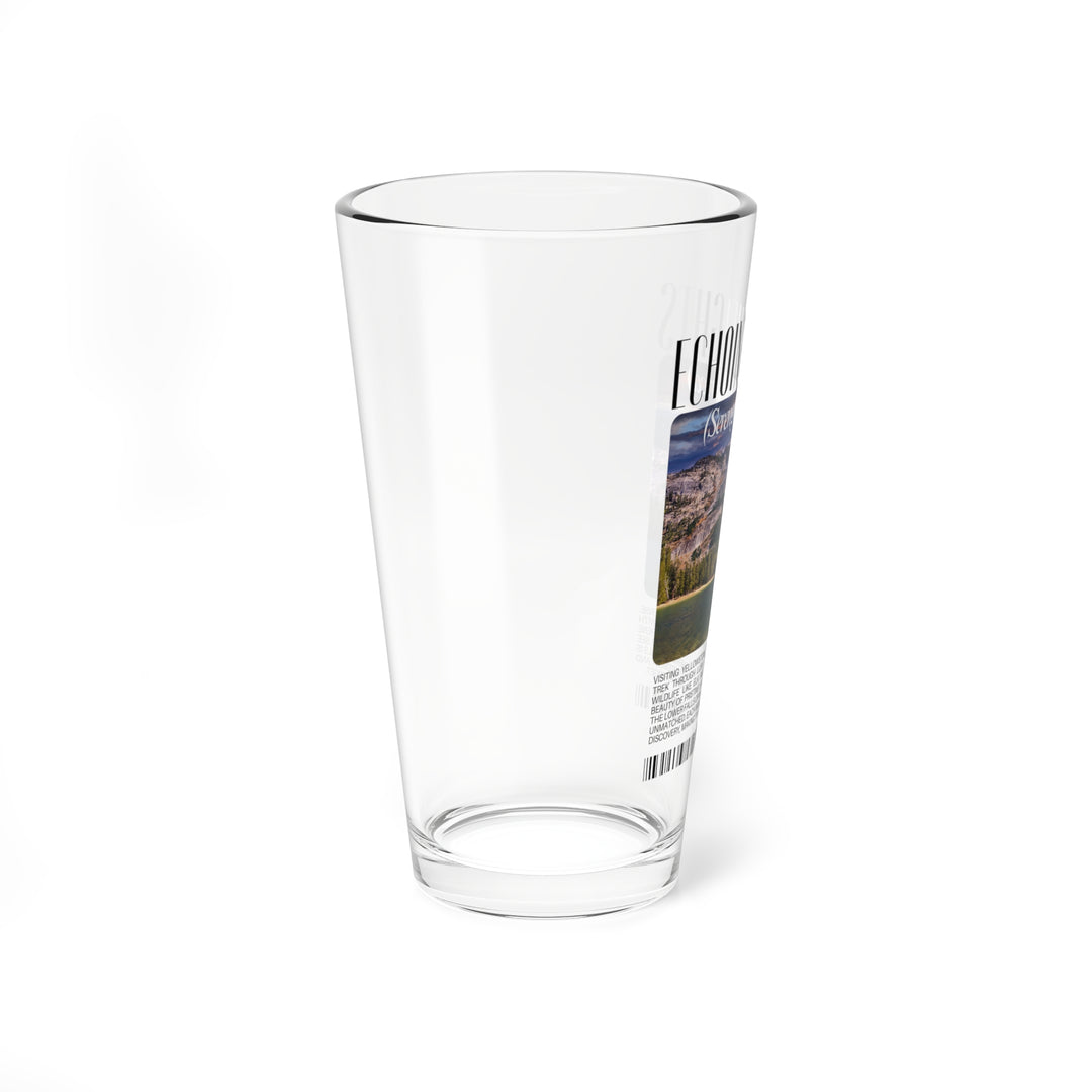 Yellowstone Park Beer Pint Glass Echoing Heights 16oz Mixing Glass - Scenic View Drinkware for Home Bar & Gifting - Nature Lover's Gift