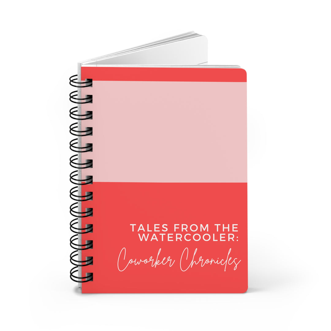 Cherry Red Spiral Bound Journal: Tales from the Watercooler - Coworker Chronicles Funny Gift for Office