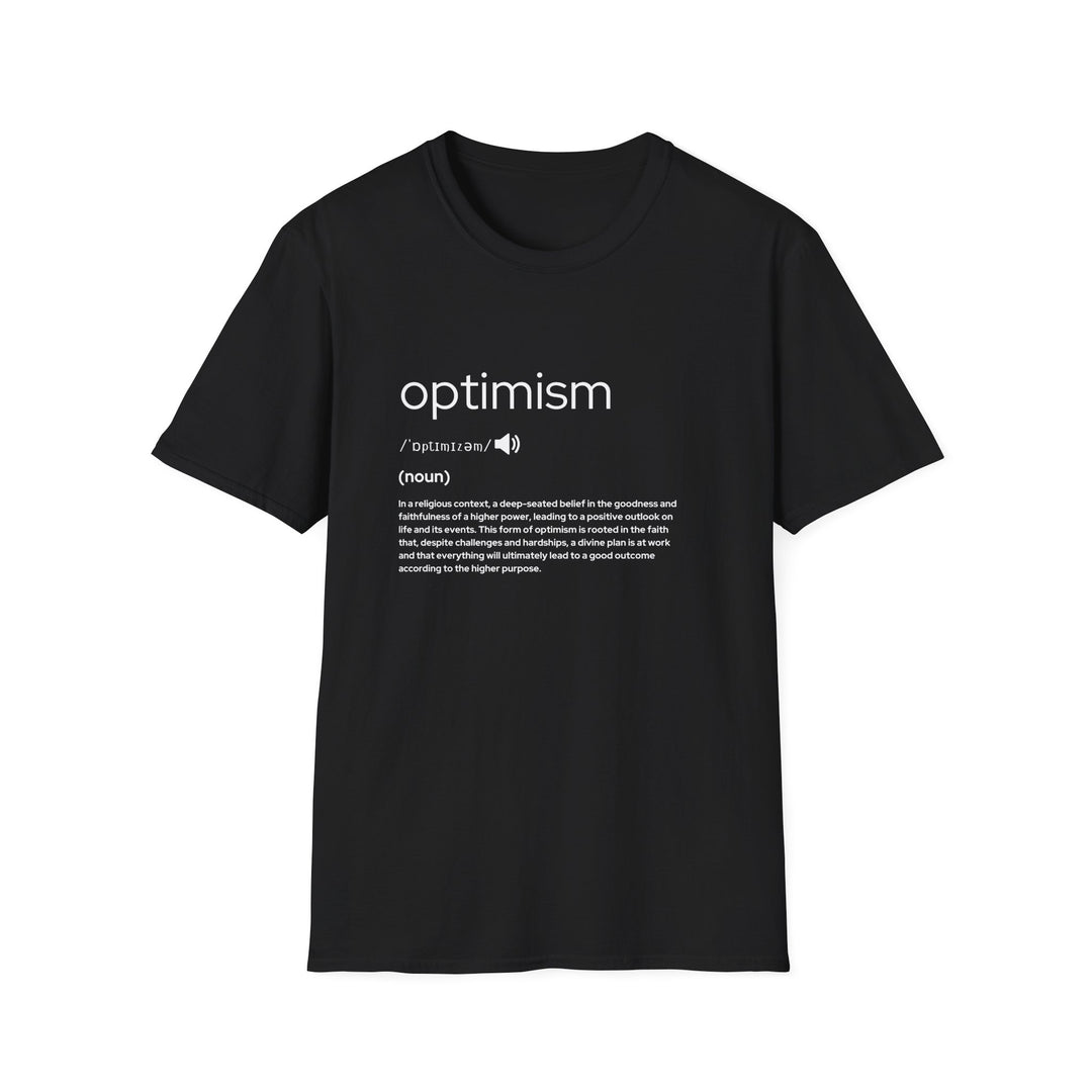 Optimism Definition T-Shirt, Motivational Tee, Gift for Friends, Uplifting Apparel, Perfect for Birthdays, Encouragement Shirt