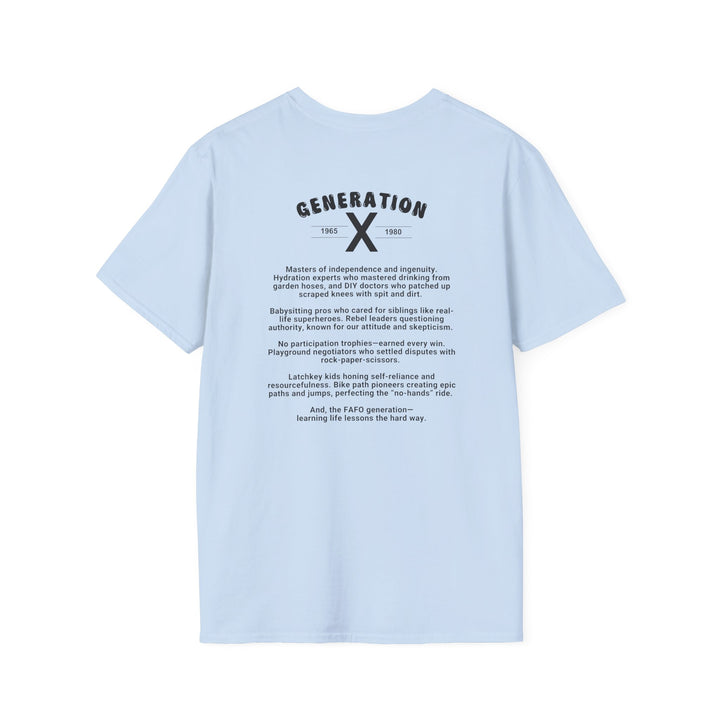 Generation X Inspired Design | Nostalgic Graphic Tee Unisex Softstyle T-Shirt